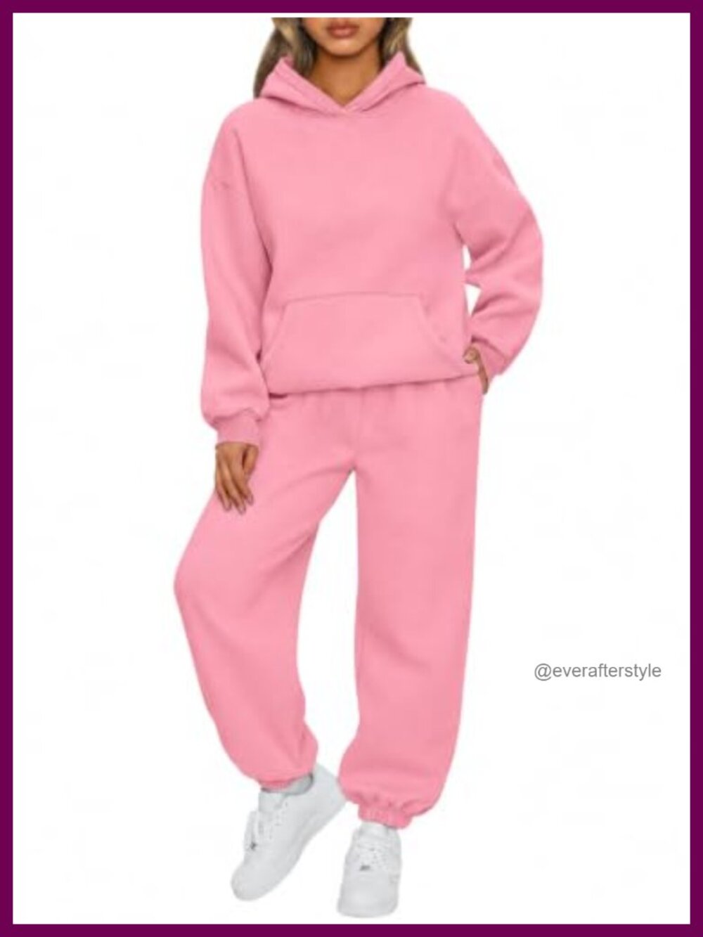 KANSOON Women's 2-Piece Sweatsuit Set Fleece Lined Hoodie & Jogger Pants